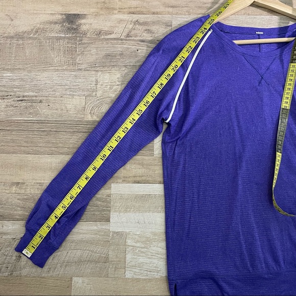 Lululemon | Purple Striped Long Sleeve - Picture 7 of 8